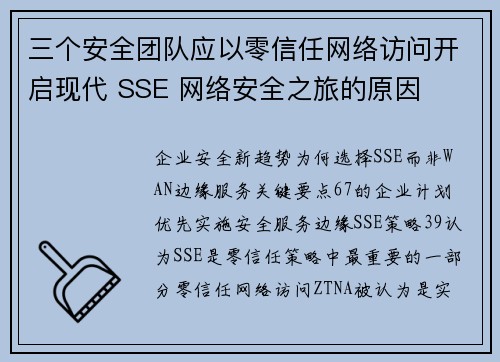 三个安全团队应以零信任网络访问开启现代 SSE 网络安全之旅的原因 三个安全团队应以零信任网络访问开启现代 SSE 网络安全之旅的原因